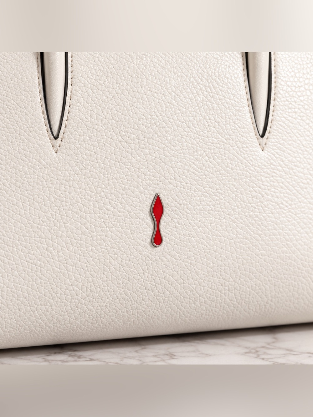 Christian Louboutin Paloma Medium Leather Tote – Ivory/White with Red Interior! - Picture 7 of 17